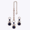 Round and Oval Shape Gold Plated Dangle Earring With Maangtikka
