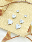 Saloni Fashion Jewellery Lovely Heart Shape Combo of 3 Silver Plated Stud Earring For Women and Girls
