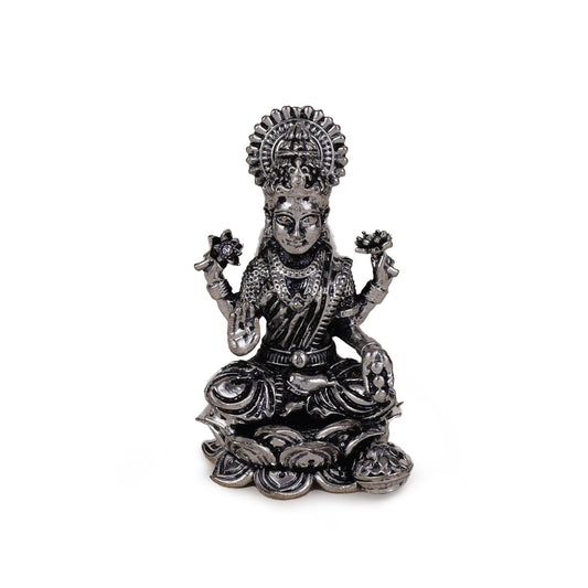 Saloni Fashion Jewellery Devi Laxmi Silver Gold plated Idol/Murti Home And Office Decorative Gifting