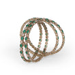 Saloni Fashion Jewellery Incredible Green Crystal Antique Gold Plated Set Of 4 Bangles For Women - view 2