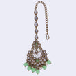 Saloni Fashion Jewellery Splendid Chandelier and Flower Design Gold Plated Maang Tikka For Women and Girls - view 5