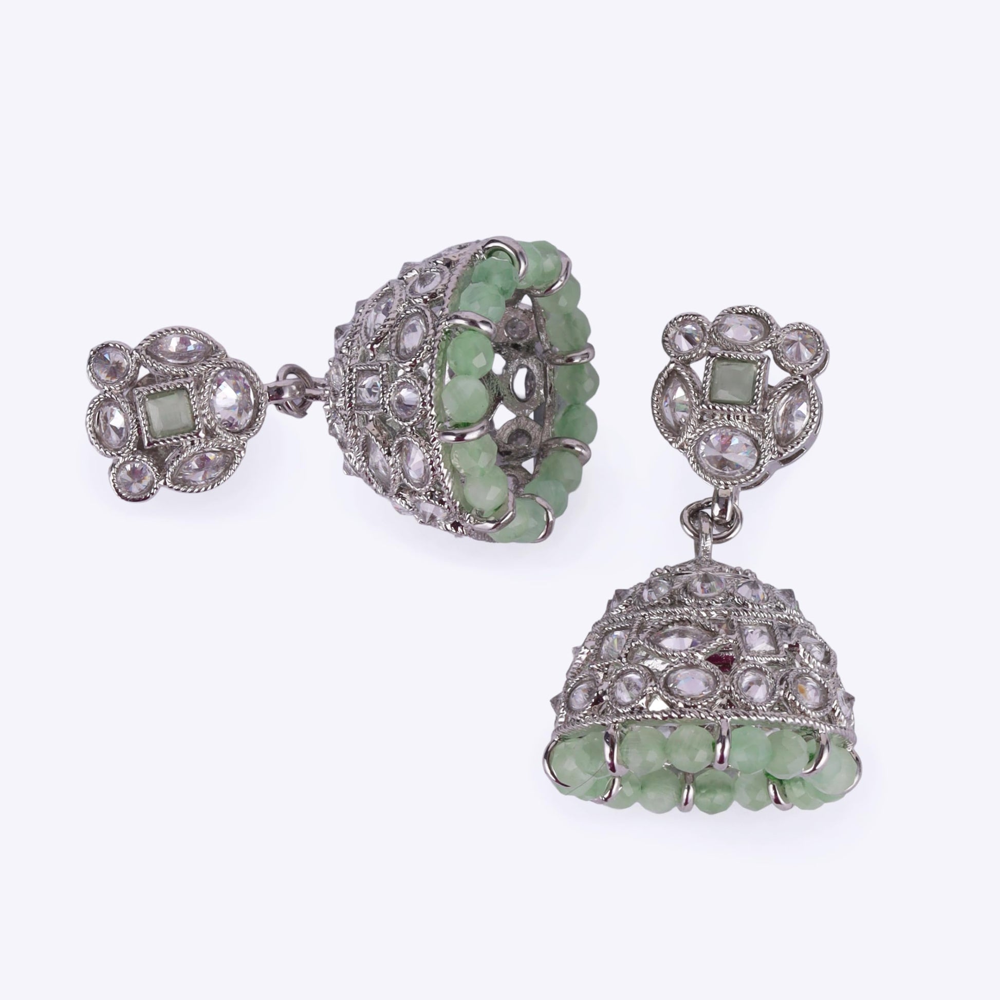 Saloni Fashion Jewellery Attractive Round Shape Silver Plated Jhumki Earring For Women and Girls