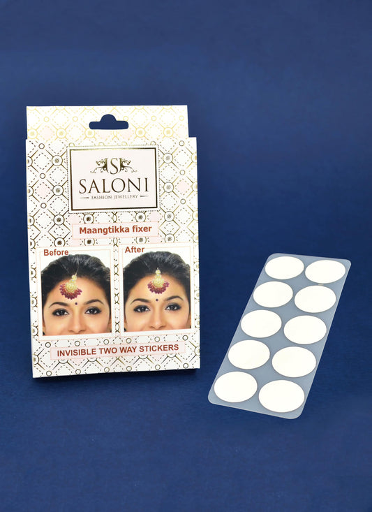 Saloni Fashion Jewellery Invisible Ear Lobe Support for Maangtikka Tapes and Stickers Maangtikka Supporter Patches Girls & Women (Pack of 10)
