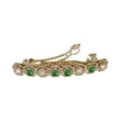 Saloni Fashion Jewellery Pretty Round Shape Green Kundan Antique Gold Plated Hair Clip For Women and Girls - view 2