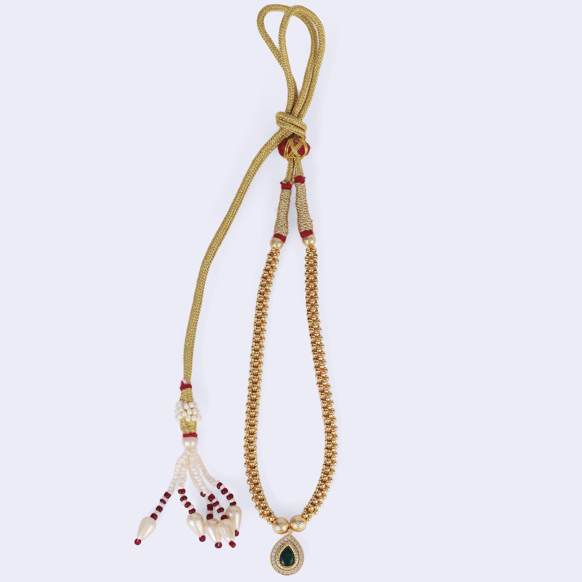 Saloni Fashion Jewellery Traditional Oval Shape Golden Balls Gold Plated Choker Necklace For Women