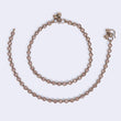 Saloni Fashion Jewellery Traditional Fascinating Round Shape Gold Plated Set of 2 Anklet(Payal) For Women - view 3