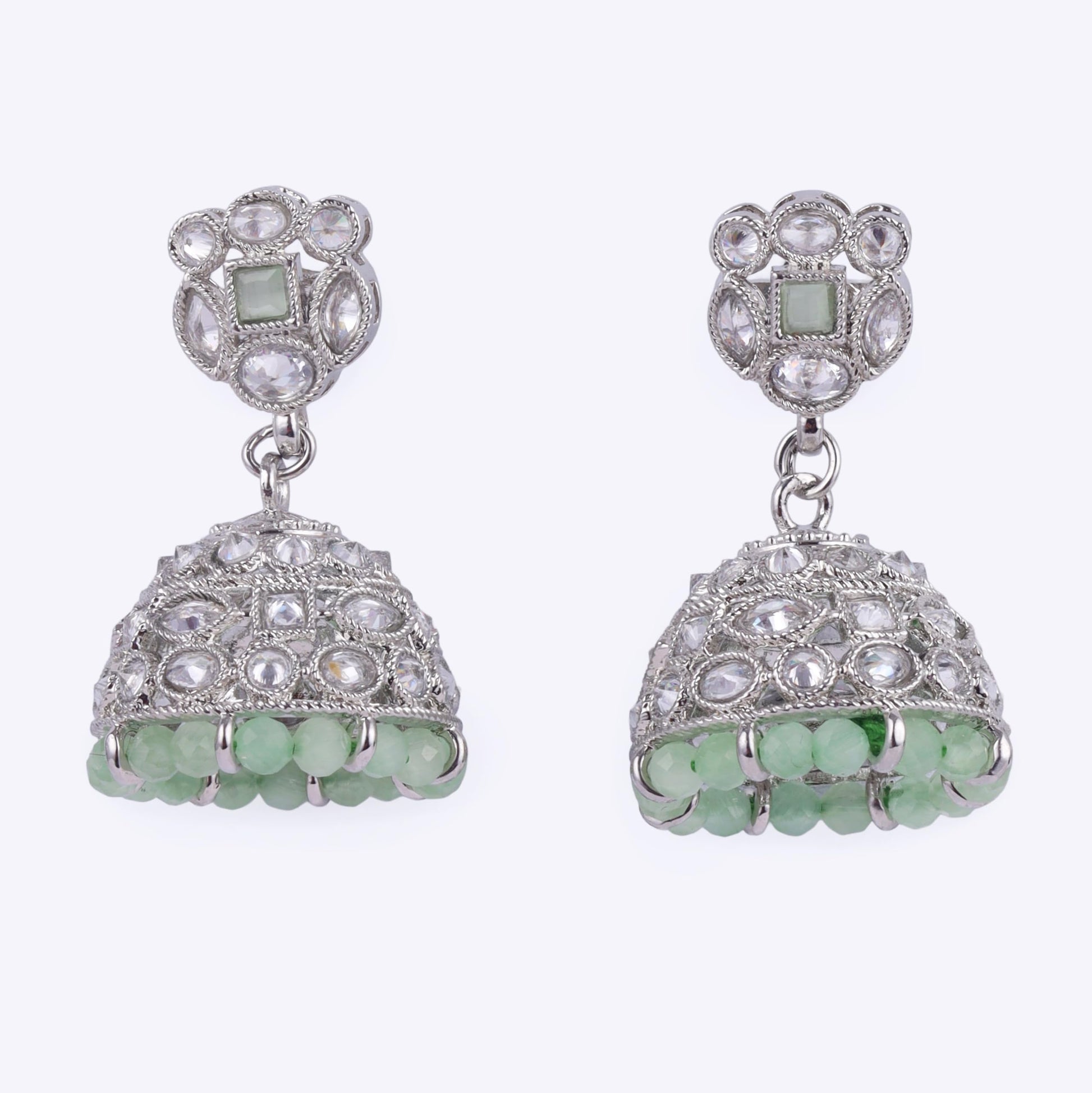 Saloni Fashion Jewellery Attractive Round Shape Silver Plated Jhumki Earring For Women and Girls