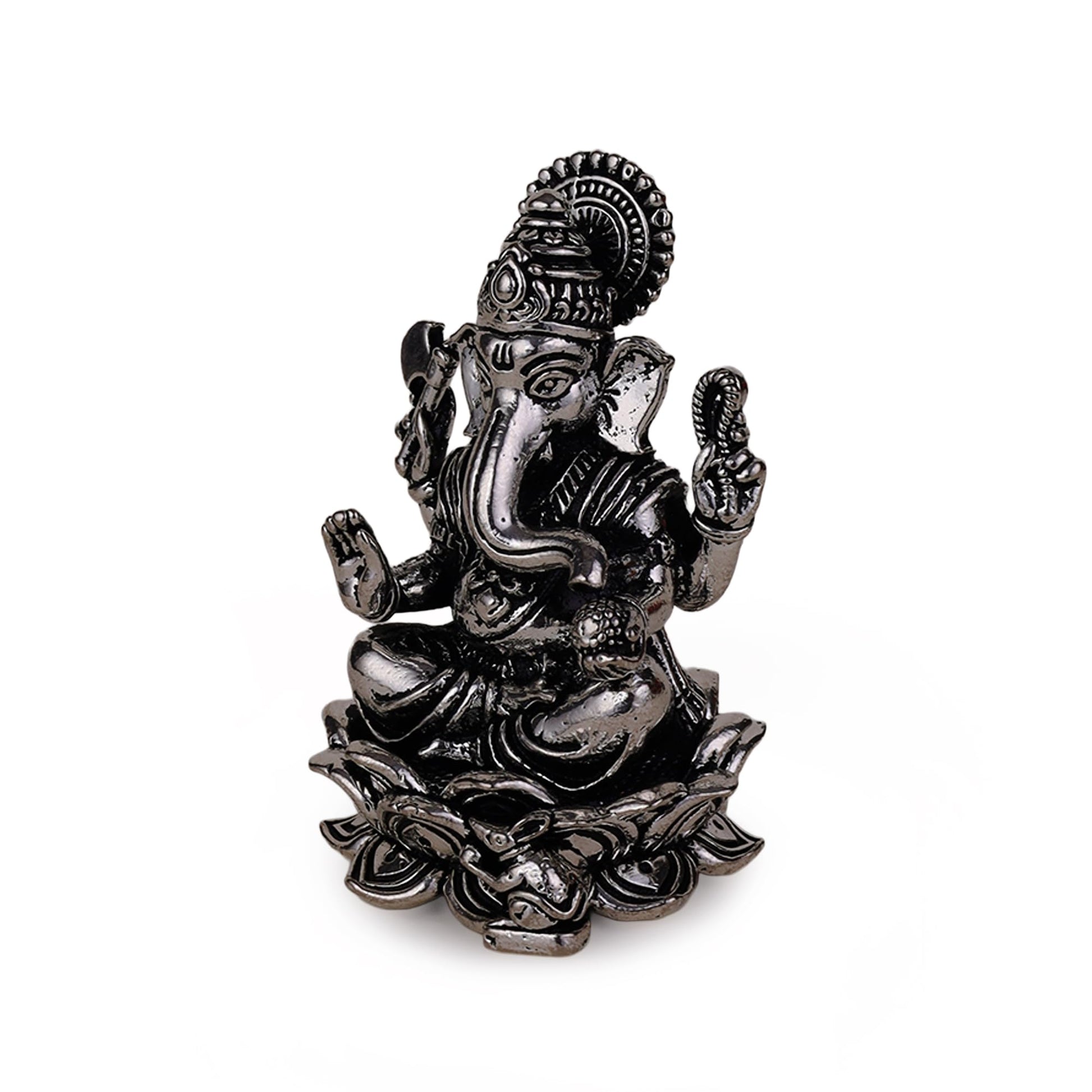 Saloni Fashion Jewellery Lord Ganesha Silver Gold plated Idol/Murti Home And Office Decorative Gifting