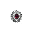 Saloni Fashion Jewellery Graceful Pear Shape and Mother Of Pearl Silver Plated Kundan Stone Adjustable Finger Ring For Women and Girls