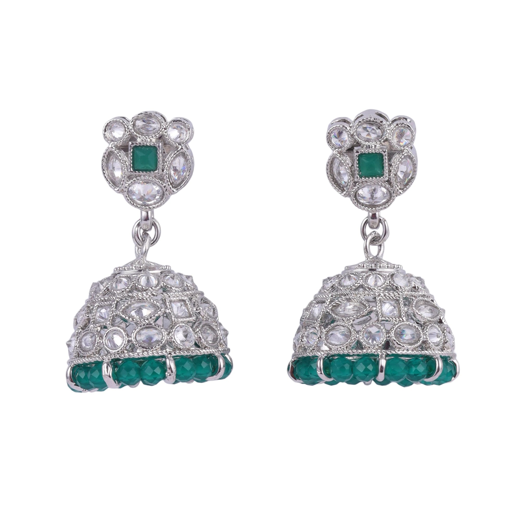 Saloni Fashion Jewellery Stylish Round Shape Silver Plated Jhumki Earring For Women and Girls