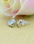 Saloni Fashion Jewellery Heart Shape Combo of 3 Silver Plated Stud Earring For Women and Girls - view 5