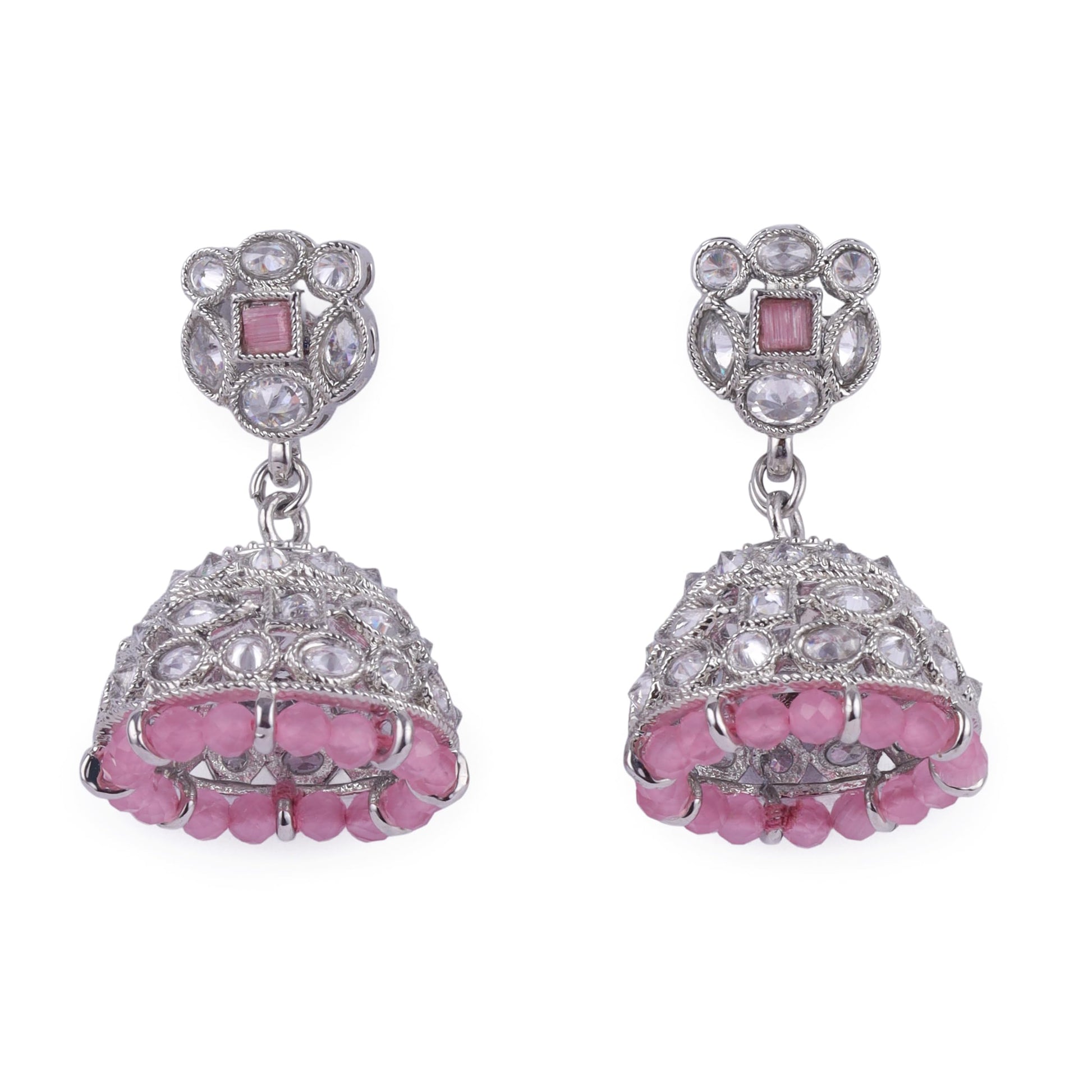 Saloni Fashion Jewellery Beautiful Round Shape Silver Plated Jhumki Earring For Women and Girls