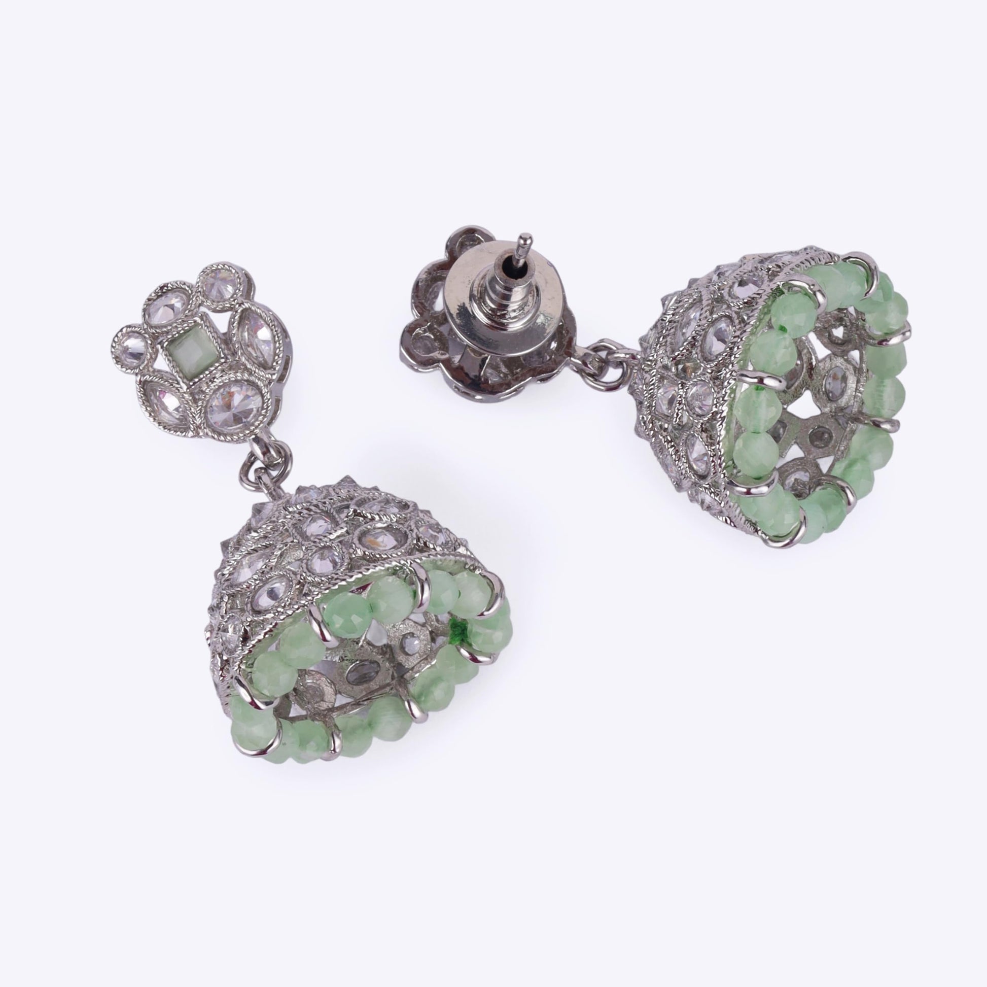 Saloni Fashion Jewellery Attractive Round Shape Silver Plated Jhumki Earring For Women and Girls