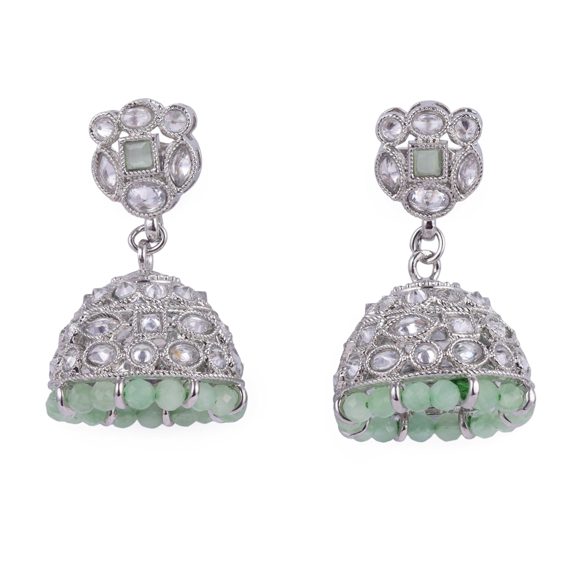 Saloni Fashion Jewellery Attractive Round Shape Silver Plated Jhumki Earring For Women and Girls