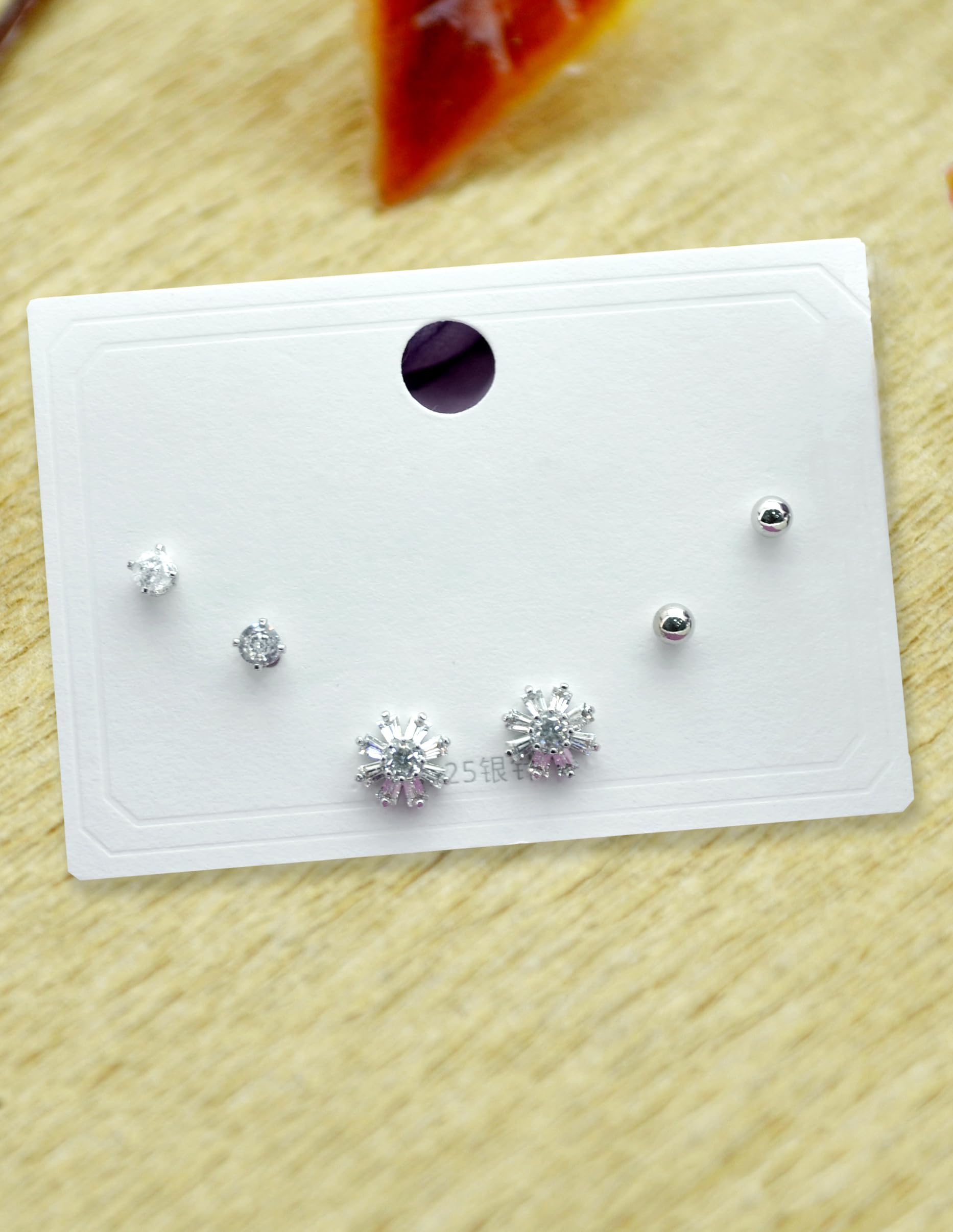 Saloni Fashion Jewellery Classy Flower Desing Combo of 3 Silver Plated Stud Earring For Women and Girls