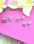 Saloni Fashion Jewellery Butterfly and Star Shape Combo of 3 Silver Plated Stud Earring For Women and Girls - view 7