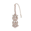 Saloni Fashion Jewellery Traditional Chandelier Shape Silver Gold Plated Maang Tikka For Women - view 4