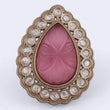 Saloni Fashion Jewellery Beautiful Oval Shape Gold Plated Adjustable Finger Ring For Women and Girls
