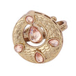 Saloni Fashion Jewellery Luxurious Round and Oval Shape Gold Plated Adjustable Finger Ring For Women - view 2