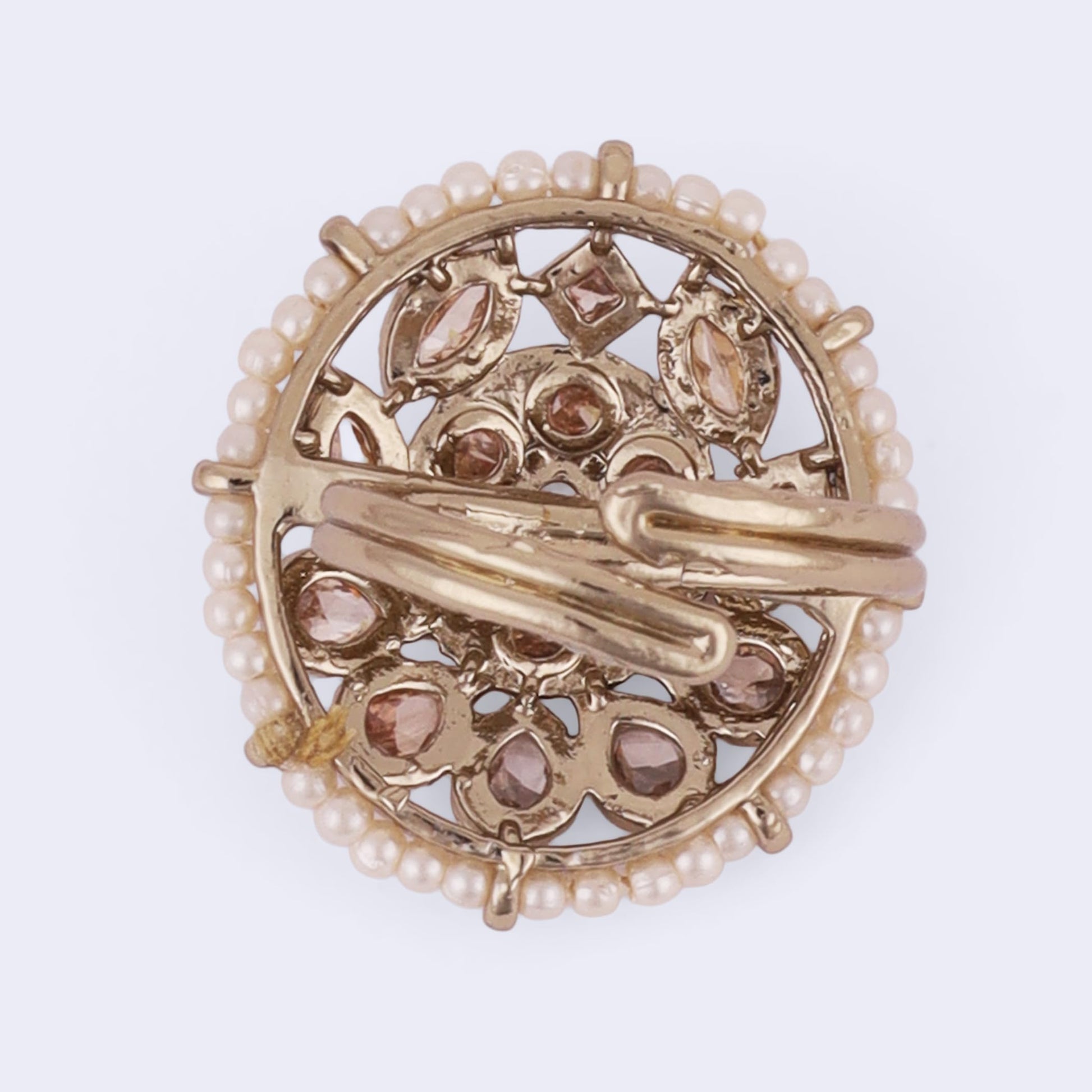 Saloni Fashion Jewellery Good-looking Oval Shape Gold Plated Adjustable Finger Ring For Women