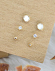 Saloni Fashion Jewellery Round Shape Combo of 3 Gold Plated Stud Earring For Women and Girls