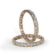 Saloni Fashion Jewellery Luxurious Green Crystal Antique Gold Plated Set Of 2 Bangles For Women - view 2