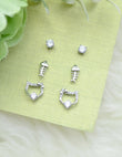 Saloni Fashion Jewellery Round and Fish Design Combo of 3 Silver Plated Stud Earring For Women and Girls