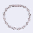 Saloni Fashion Jewellery Elegant Square Shape Silver Plated Free Size Charm Bracelet For Women - view 3