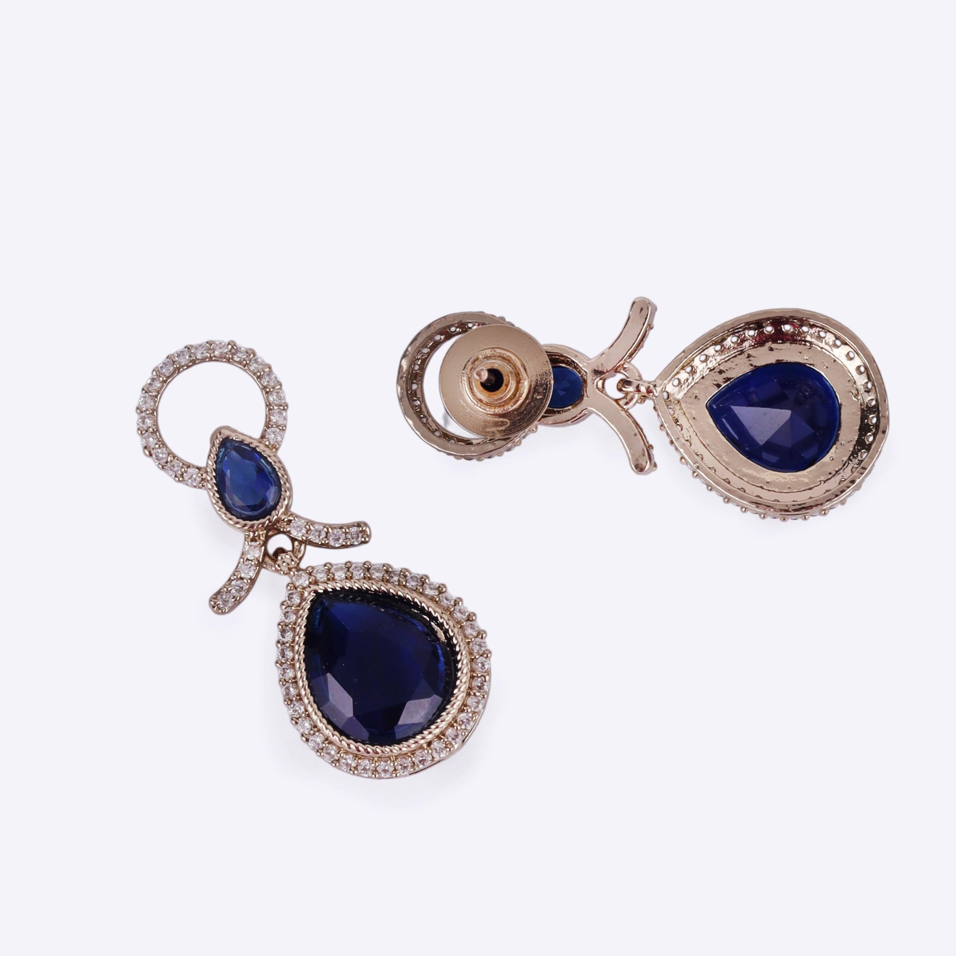 Saloni Fashion Jewellery Appealing Round and Oval Shape Gold Plated Dangle Earring With Maangtikka For Women and Girls
