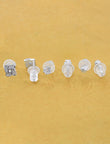 Saloni Fashion Jewellery Flowing Round Shape CZ Brass Silver Plated Set of 3 Combo Stud Earring For Women and Girls - view 3