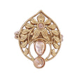 Saloni Fashion Jewellery Superb Flower and Oval Shape Gold Plated Set of 2 Combo Adjustable Finger Ring For Women - view 4