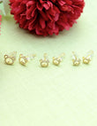 Saloni Fashion Jewellery Caty Mau Shape Combo of 3 Gold Plated Stud Earring For Women and Girls - view 7