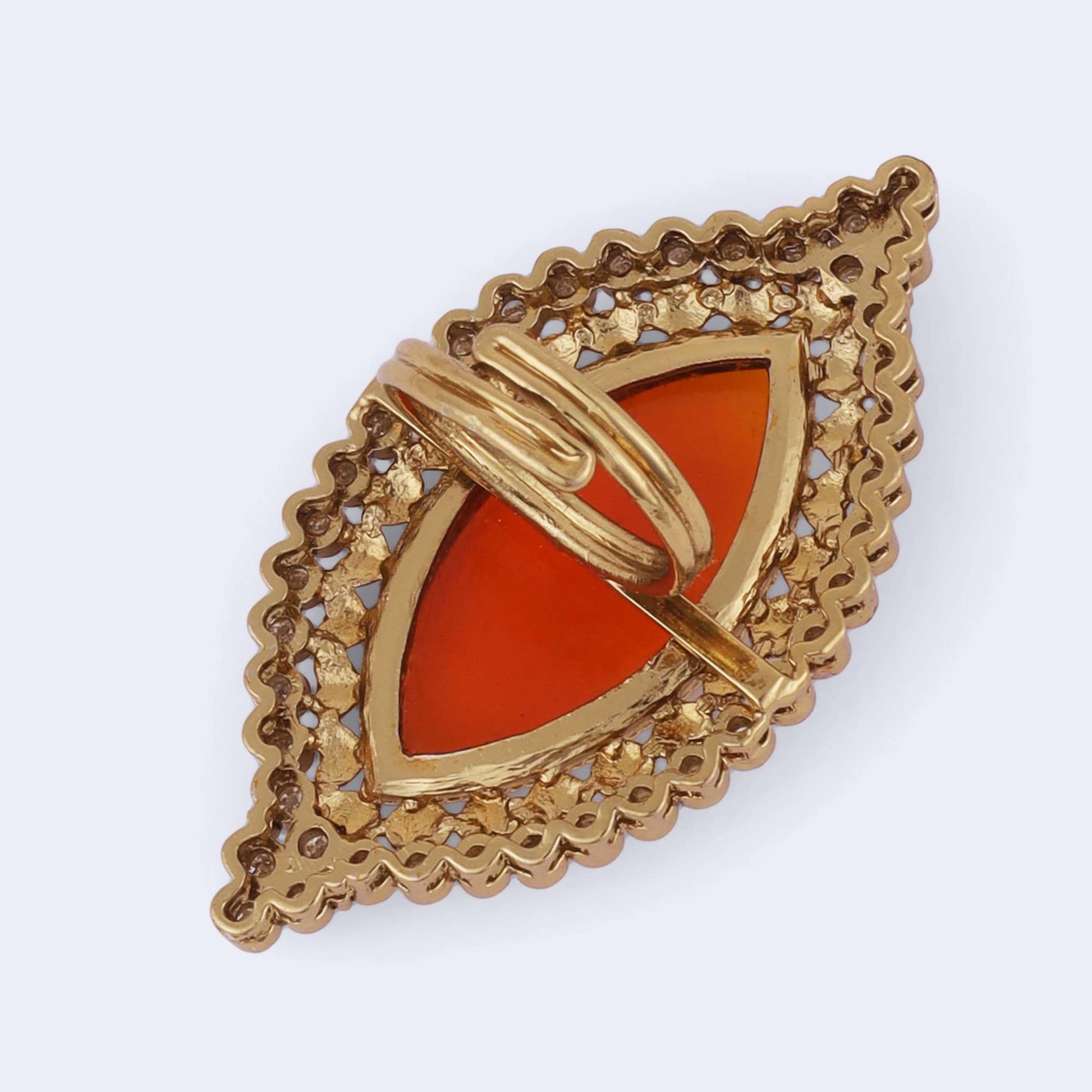 Saloni Fashion Jewellery Glamorous Oval Shape Center Orange Stone Gold Plated Adjustable Finger Ring For Women