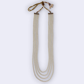 Saloni Fashion Jewellery Graceful Pearl 4 Layered Gold Plated Moti Mala Necklace