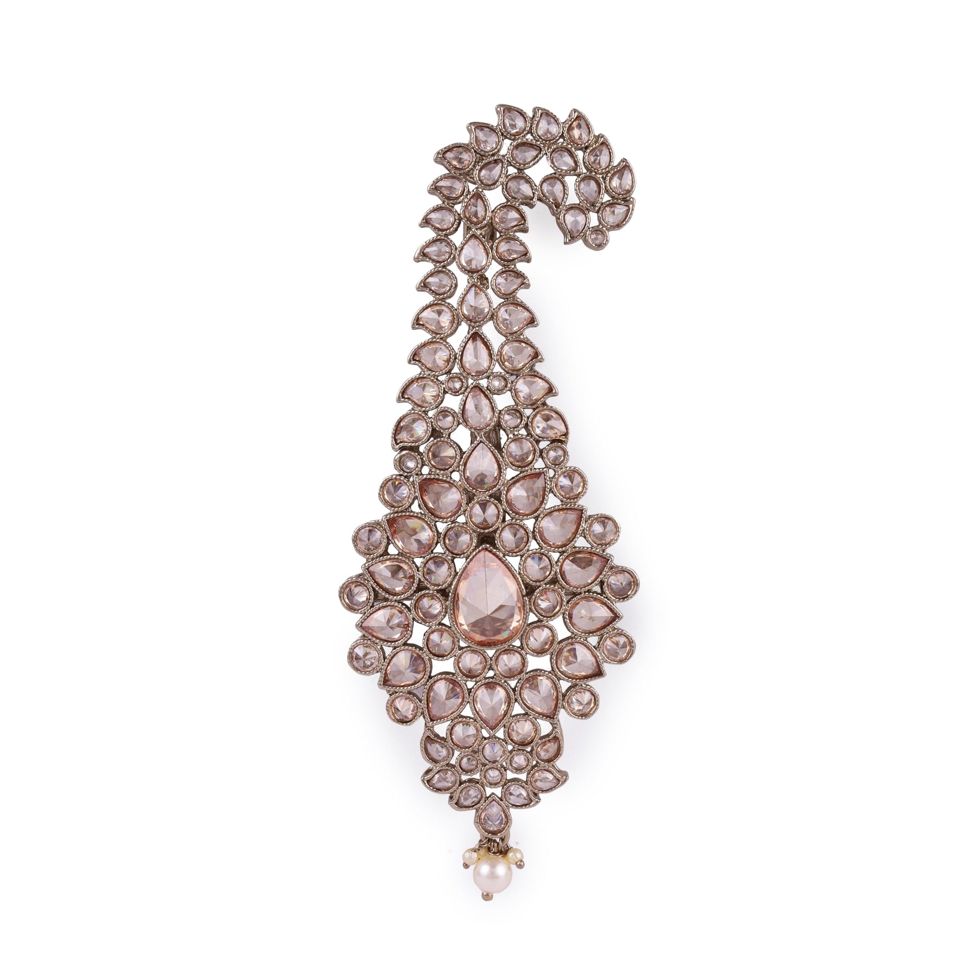 Saloni Fashion Jewellery Traditional Glamorous Flower Oval Shape Gold Plated Pagdi Wedding Safa kalgi For Groom