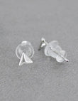 Saloni Fashion Jewellery Splendid Triangle Shape CZ Brass Silver Plated Set of 3 Combo Stud Earring For Women and Girls - view 7