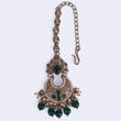 Saloni Fashion Jewellery Incredible Chandelier and Flower Design Gold Plated Maang Tikka For Women and Girls - view 5