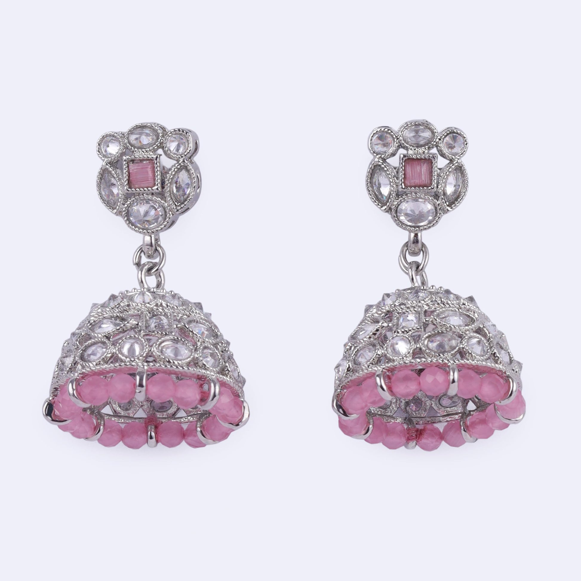 Saloni Fashion Jewellery Beautiful Round Shape Silver Plated Jhumki Earring For Women and Girls