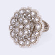 Saloni Fashion Jewellery Graceful Round and Oval Shape Gold Plated Adjustable Finger Ring For Women - view 3
