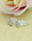 Saloni Fashion Jewellery Heart Shape Combo of 3 Silver Plated Stud Earring For Women and Girls - view 6