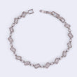 Saloni Fashion Jewellery Elegant Square Shape Silver Plated Free Size Charm Bracelet For Women - view 4