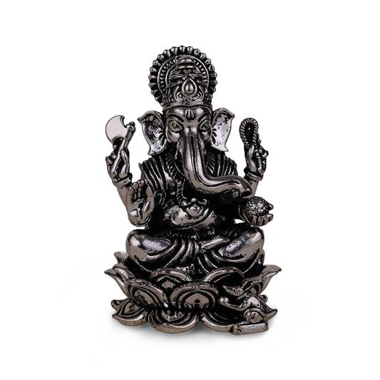Saloni Fashion Jewellery Lord Ganesha Silver Gold plated Idol/Murti Home And Office Decorative Gifting