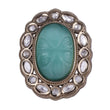 Saloni Fashion Jewellery Desirable Round Shape Gold Plated Adjustable Finger Ring For Women and Girls - view 2