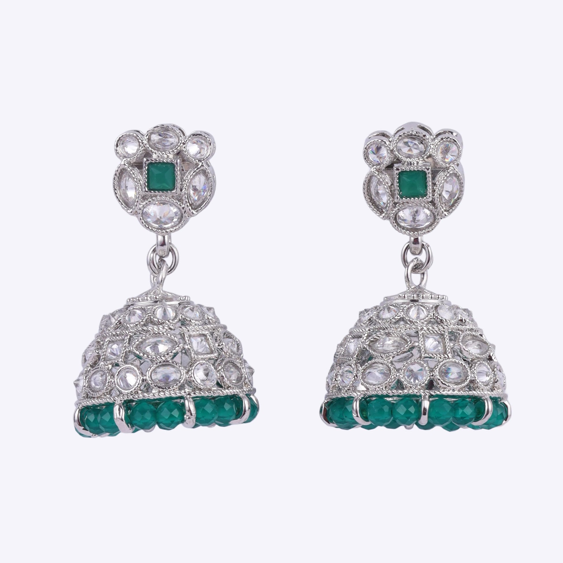 Saloni Fashion Jewellery Stylish Round Shape Silver Plated Jhumki Earring For Women and Girls