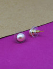 Saloni Fashion Jewellery Modish Round shape Mother of Pearl 1 Pair Gold Plated Stud Earring For Women and Girls - view 5