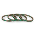 Saloni Fashion Jewellery Excellent Square Green Crystal Antique Gold Plated Set Of 4 Bangles For Women - view 4