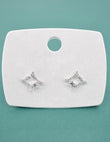 Saloni Fashion Jewellery Star Design CZ Brass Silver Plated Stud Earring For Women and Girls - view 3