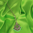 Saloni Fashion Jewellery Splendid Chandelier and Flower Design Gold Plated Maang Tikka For Women and Girls