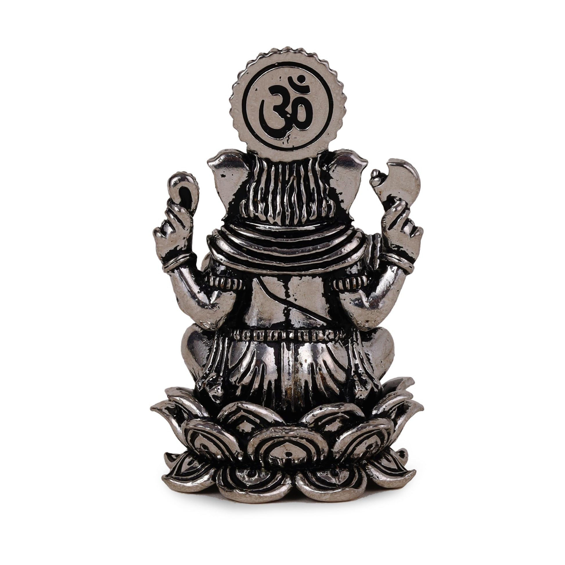 Saloni Fashion Jewellery Lord Ganesha Silver Gold plated Idol/Murti Home And Office Decorative Gifting