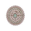 Saloni Fashion Jewellery Glimmery Round Shape Gold Plated Adjustable Finger Ring For Women - view 2
